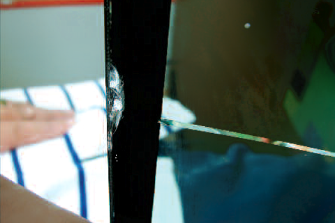Damage to the edge of the Insulated Glazing Unit (IGU)