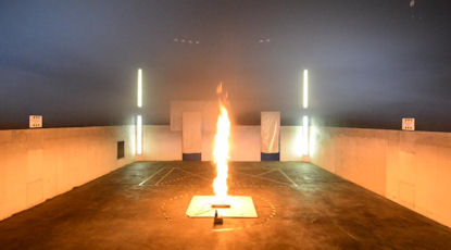 A flaming fire test