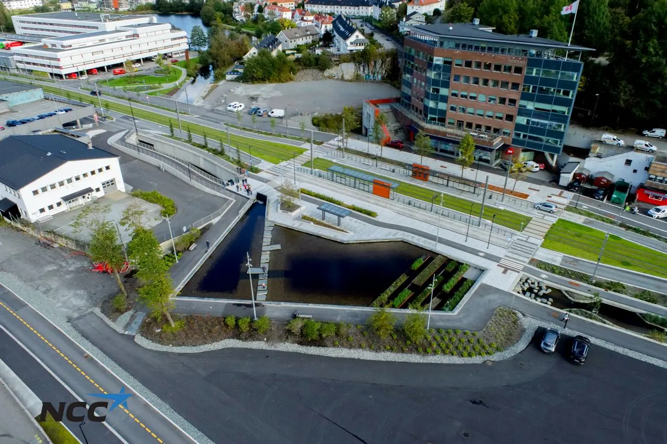 upper view of a street