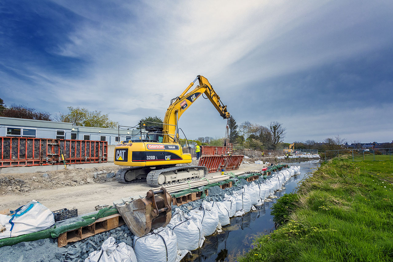 Flood wall construction