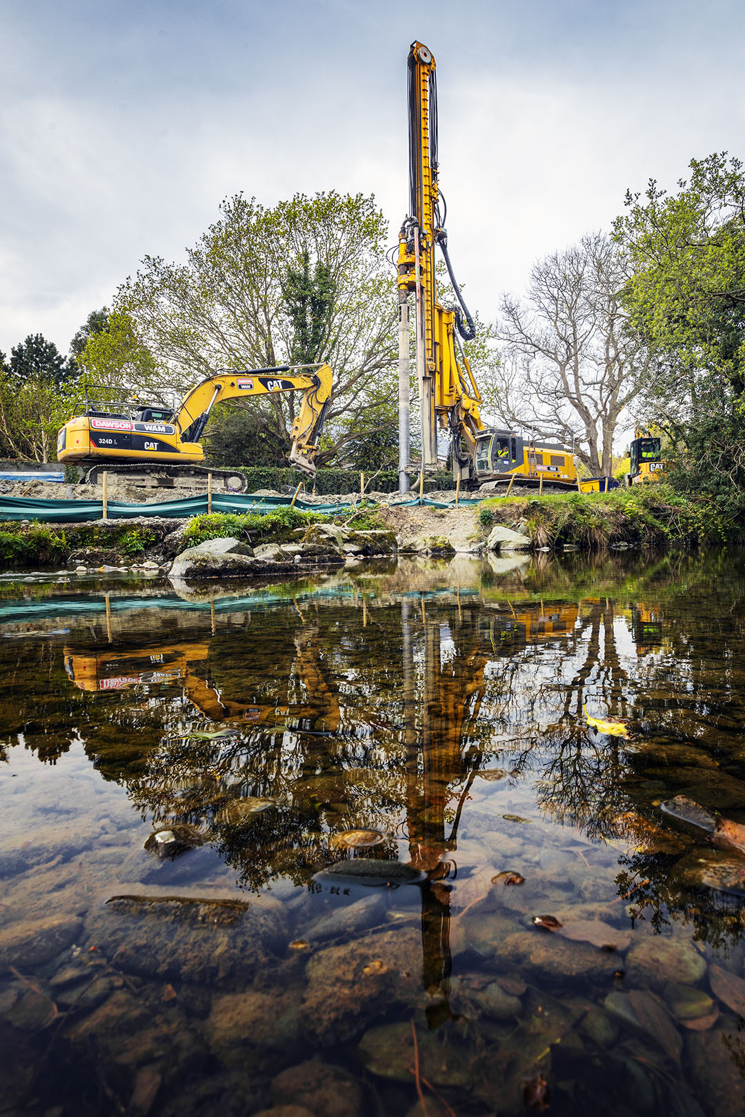 Pile Installation Adjacent to Shimna River