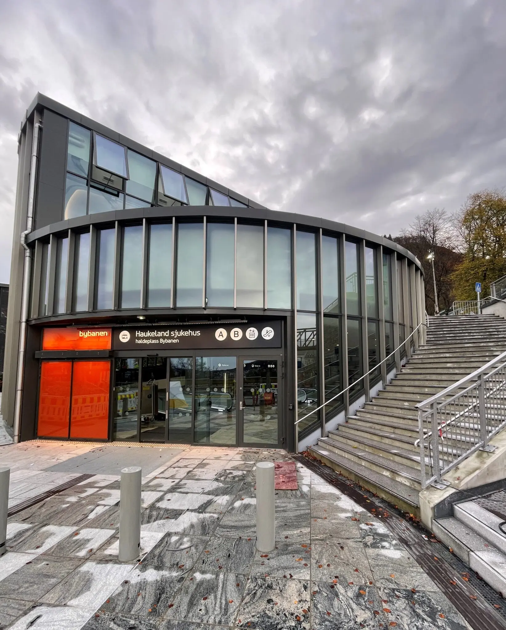 Rail station entry in Bergen