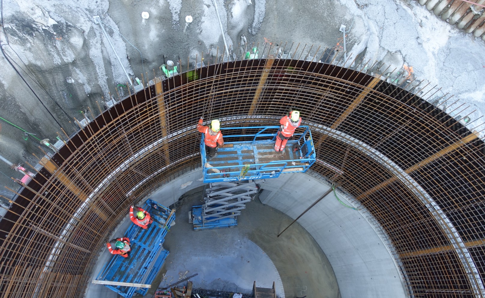 rail station in construction