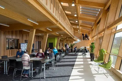 The GlaxoSmithKline carbon neutral for sustainable chemistry laboratory interior.