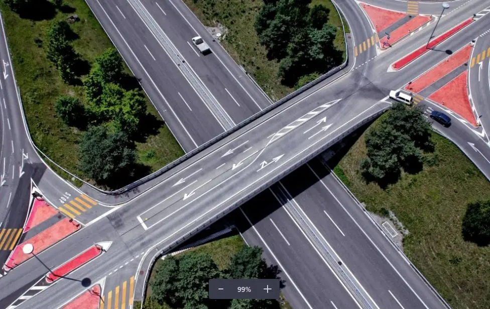Road network seen from above