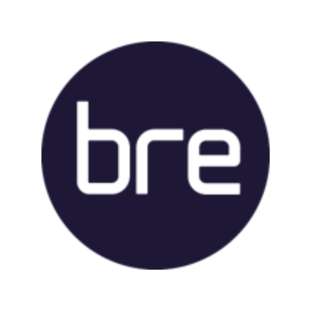 bre group logo in blue